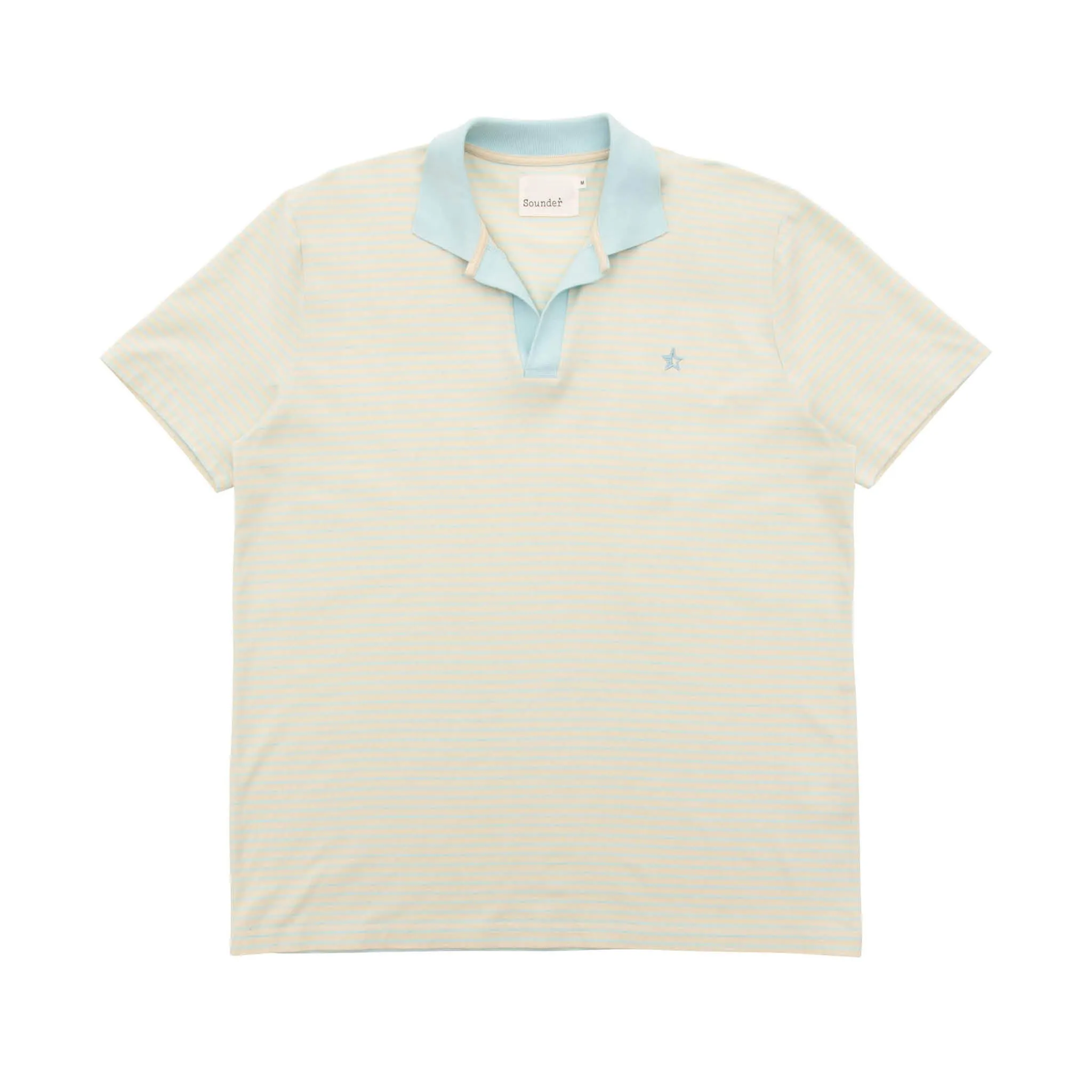 SOUNDER GOLF CAPRI COLLAR SS POLO - MINT/NATURAL