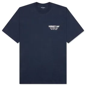 S/S Less Troubles T-Shirt - Blue/Wax