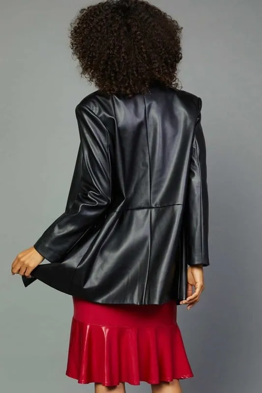 Stevie Faux Leather Blazer - FINAL SALE