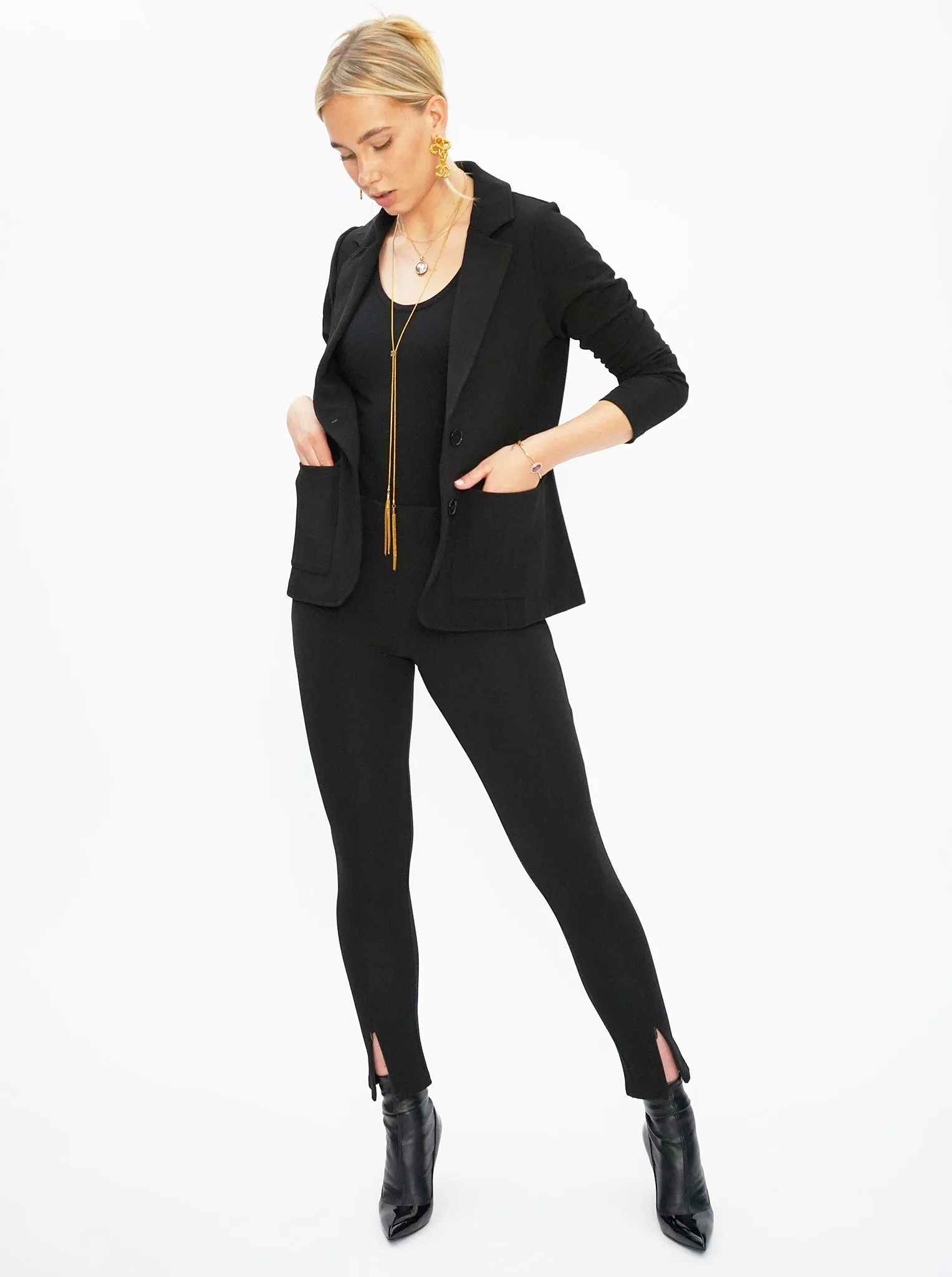 The Boardroom Luxury Textured Knit Blazer - The Greenwich