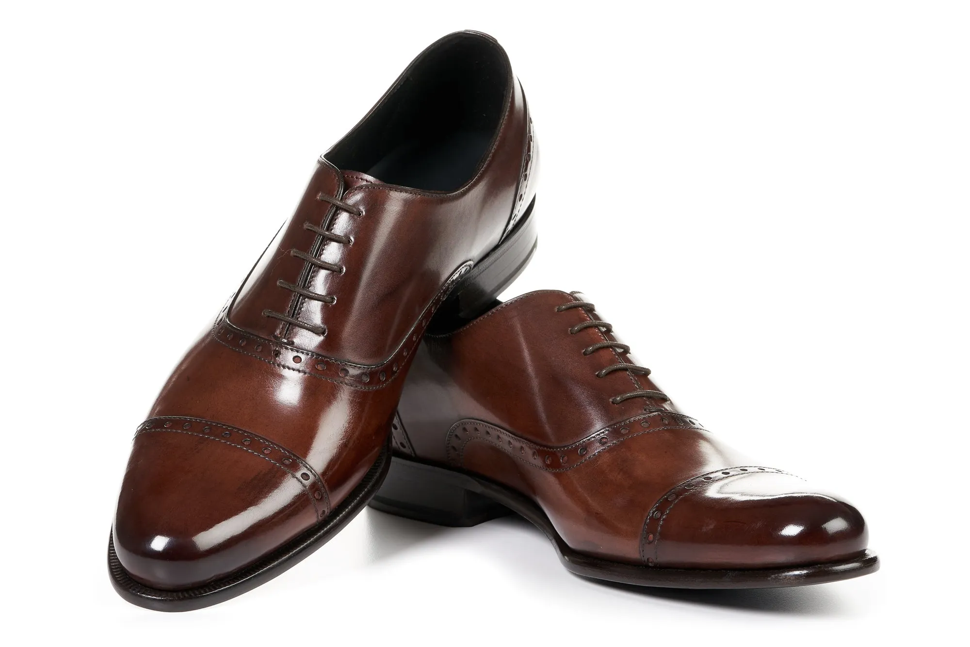 The Brando Semi-Brogue Oxford - Marrone