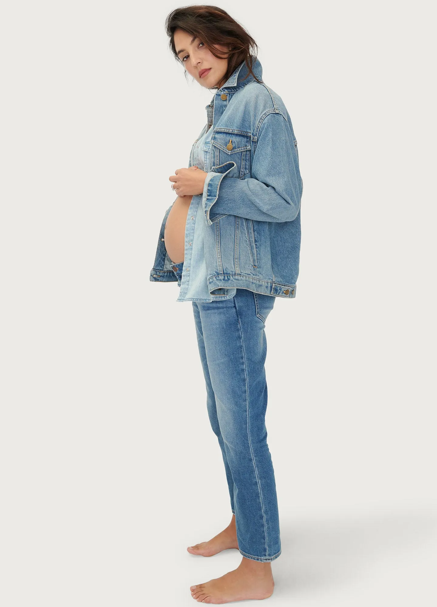 The Classic Maternity Jean Jacket