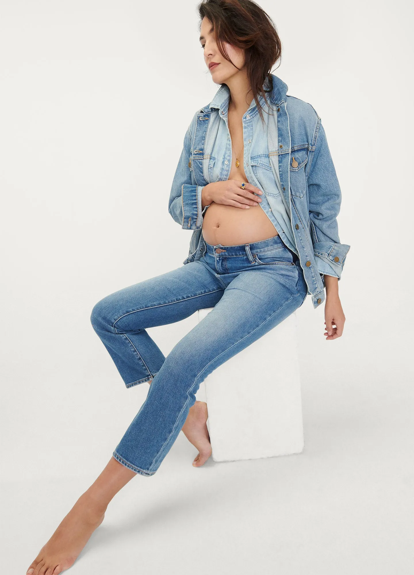 The Classic Maternity Jean Jacket