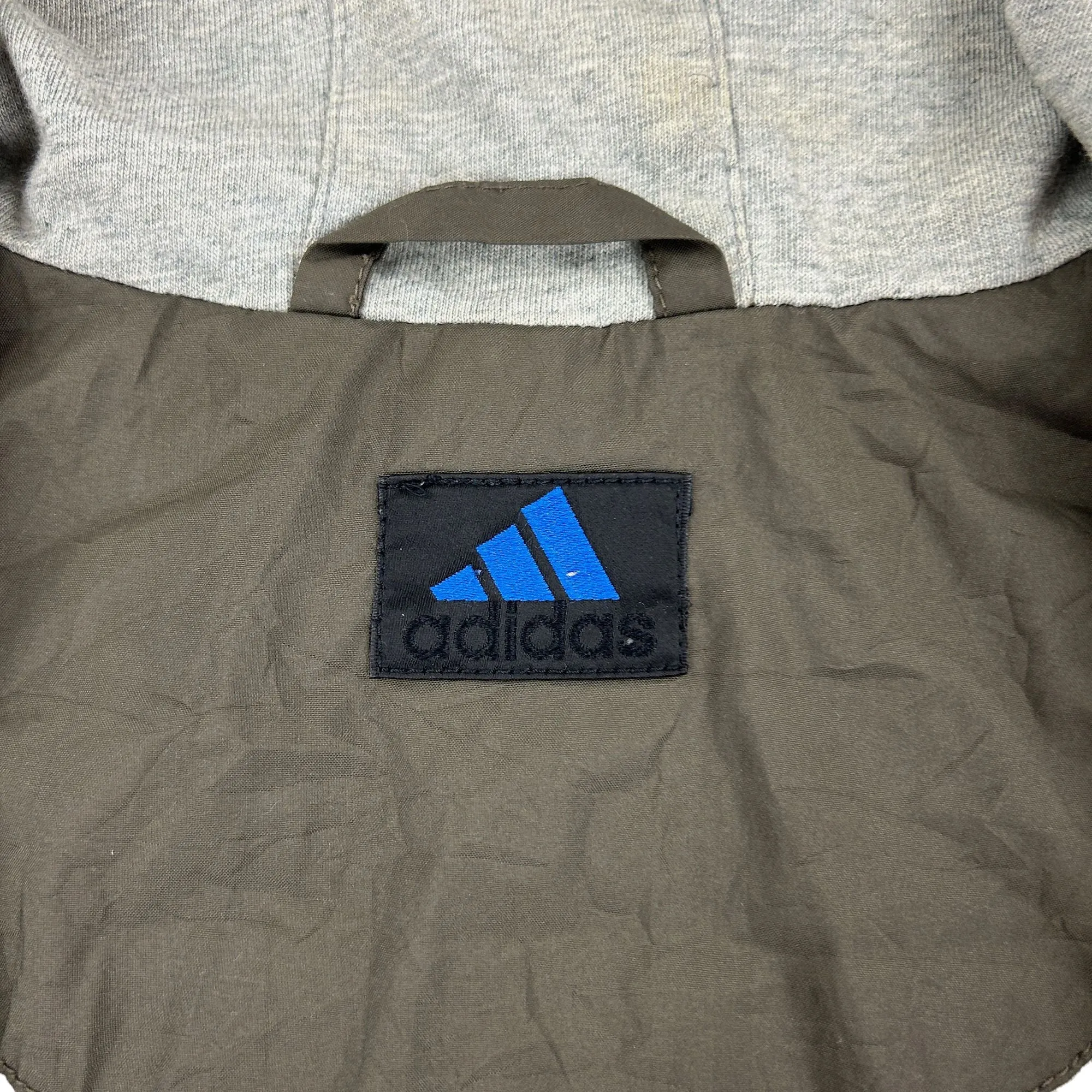 Vintage Adidas Double Zip Hooded Jacket Size XL