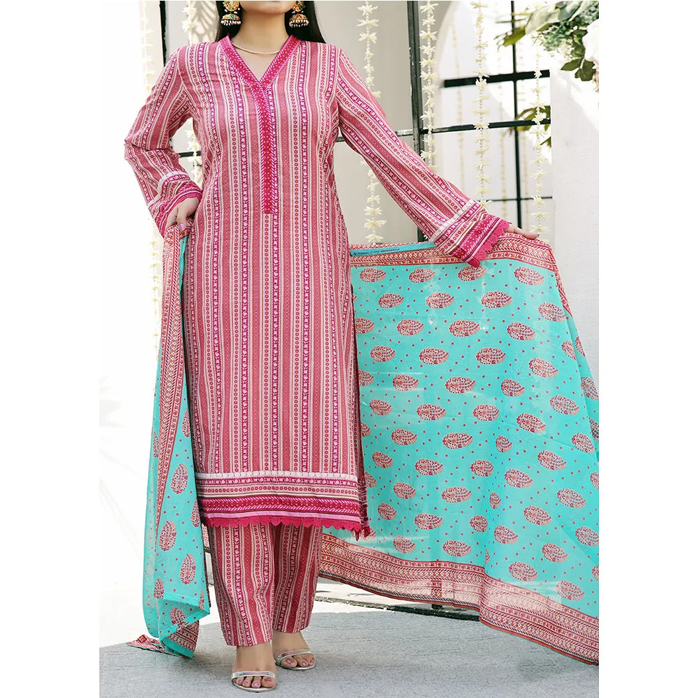 Vs Aiza & Momina Printed Lawn Unstitched 3Pcs Suit V-2 - 314