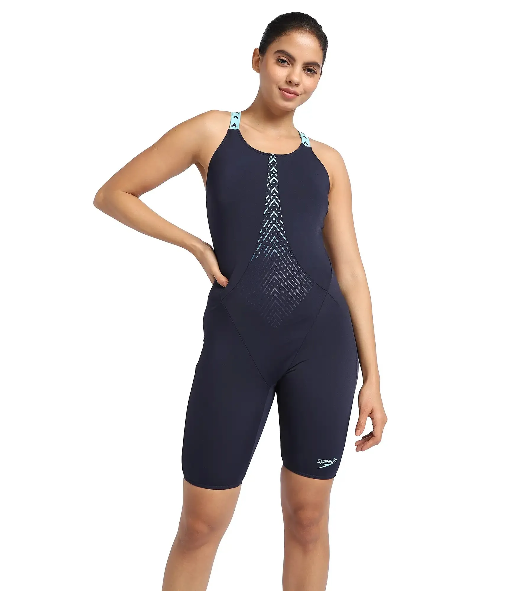 Women's Endurance Hydrorpo Legsuit Swimwear  - Truenavy  &  Marine Blue