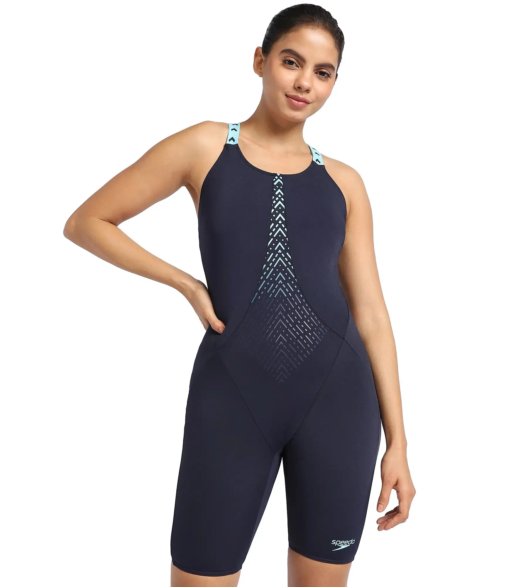 Women's Endurance Hydrorpo Legsuit Swimwear  - Truenavy  &  Marine Blue